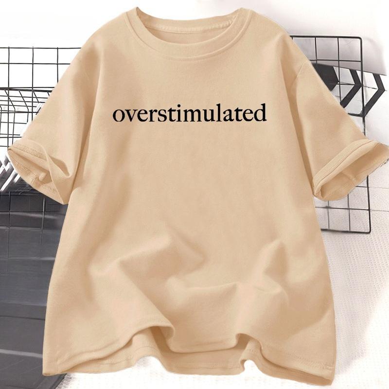 Overstimulated T Shirt for Mom Cowboy Frog Unhinged Tshirt Weirdcore Clothing Funny TShirt Casual Loose Tshirts for Unisex Women