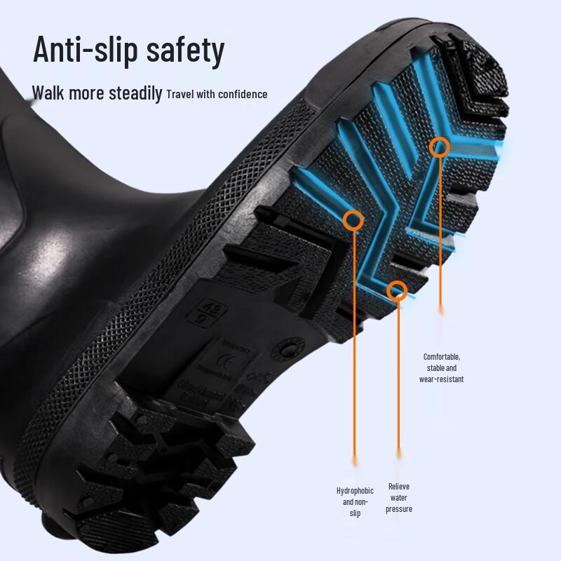 Men's High-Top Waterproof Rain Boots