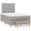 Maison Exclusive - Sommier à lattes de lit avec matelas Gris clair 120x200cm Tissu