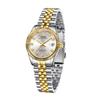 BUREI Women's Watch Japanese Quartz Analog Waterproof Silver Diamond Dial Stainless Steel Business Ladies Watch Popular Stylish Simple Cute Gift for