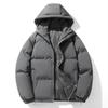 Winter Parkas New Men Solid Color Couple Hooded Stand Up Collar Warm Cotton Padded Jacket Men Winter Harajuku Trendy Coat