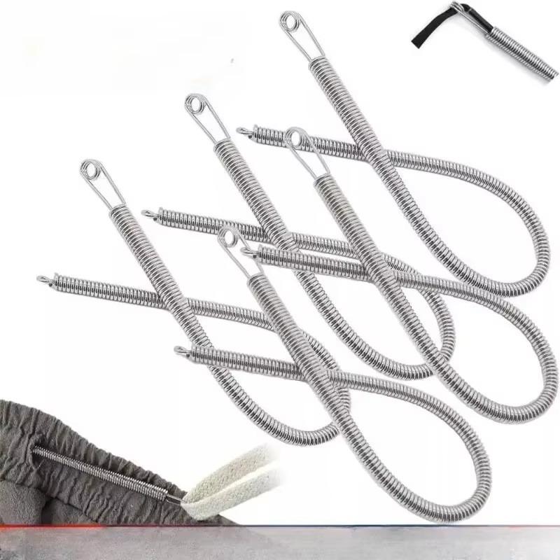 Bendable Spring Drawstring Threader Clip Pants Hoodies Elastic Band Lace Cord Flexible Drawstring Thread DIY Sewing Accessories