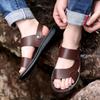 Fashion Summer Fashion Men Sandals Men Casual Lightweight and Comfortable Two On Beach Shoes Men Business Office Sandals Sizes 37-47