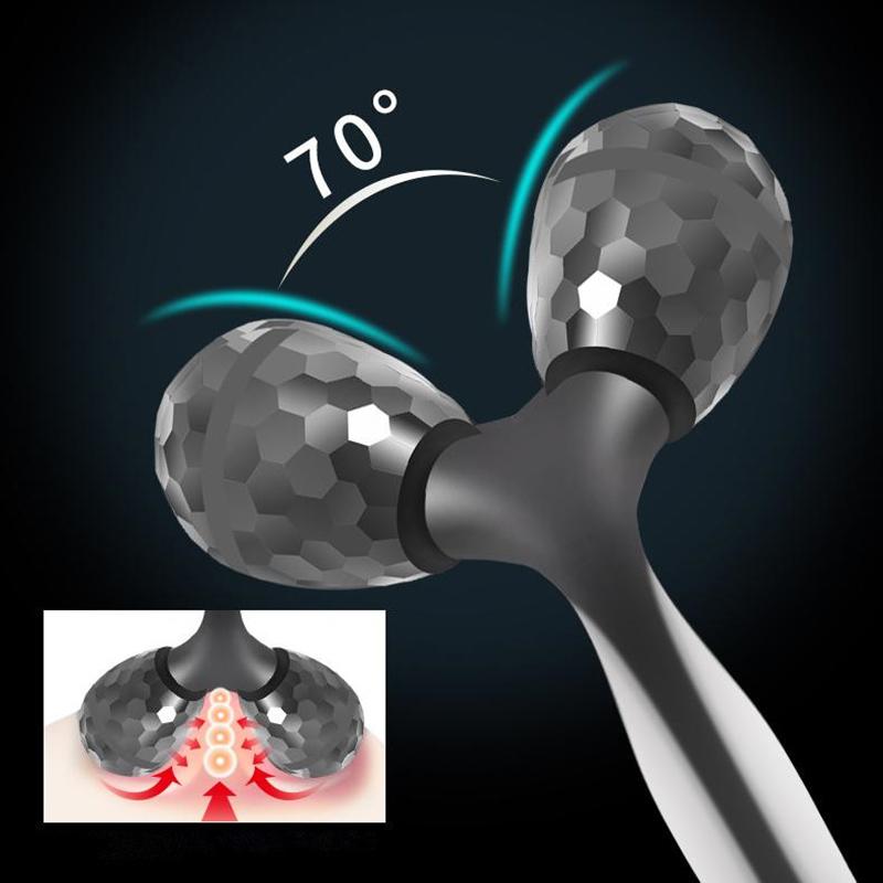 Manual Roller Massager Face Magnetic Massager Lift Face Roller Massager Y Shape Body Massage Tool Skin Care Tools Neck Massager
