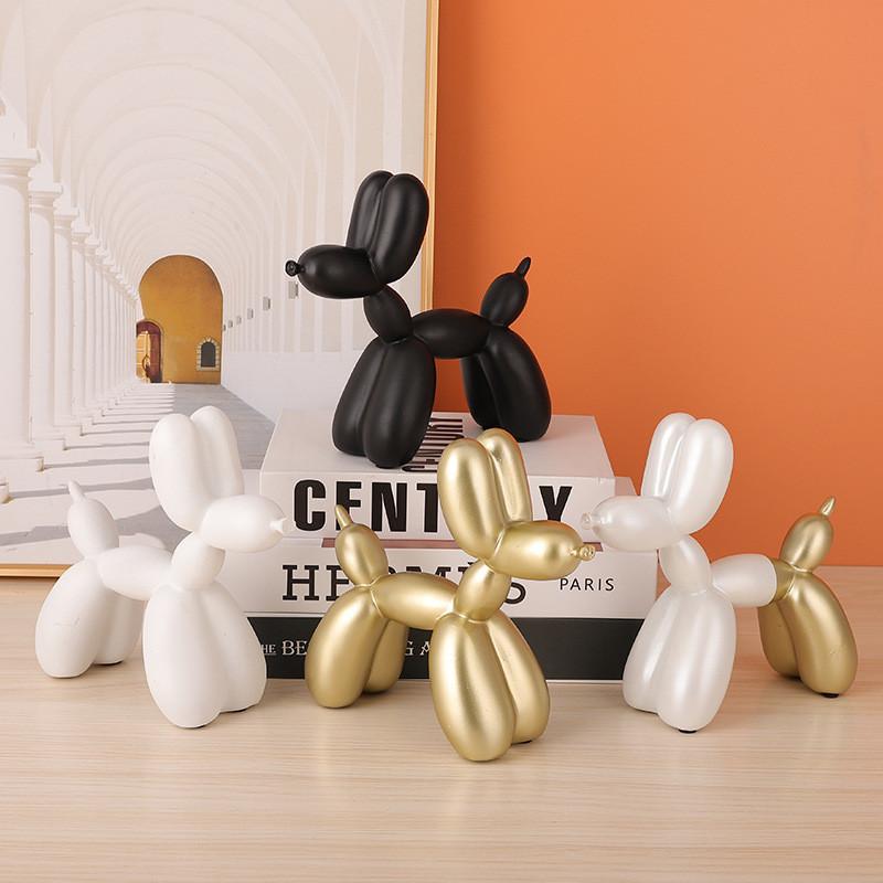 Modern Minimalist Balloon Dog Resin Sculpture For Home Office Desk Decor Gift