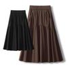 Plus Size Women's High Waist A-Line Pleated Umbrella Skirt - Spring/Summer 2026