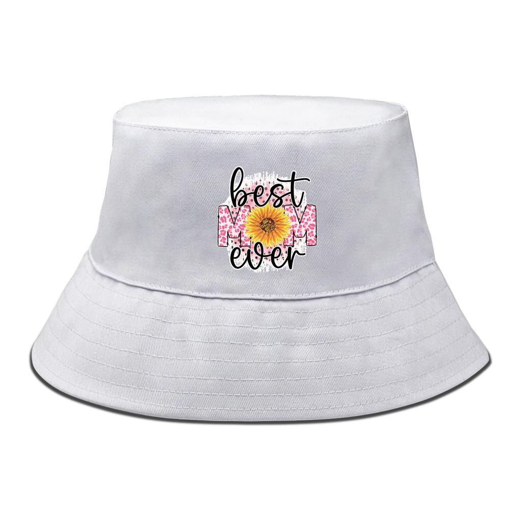 Best Mom Ever Print Stylish Bucket Hat Foldable Hat For Man Sporting Bucket Hats Perfect For Women & Men Sombrero Mujer