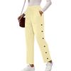 Damen Freizeitmode, Farbe Kordelzug Locker Gerade, Hosen mit Taschen