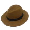 Hot-selling fashion Panama straw hat spring and summer outdoor sunshade beach hat men's and women's versatile big eaves sun protection straw hat