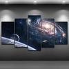Modular Outer Space Planet Print Painting, HD Picture, Modern Decorative Bedroom Wall Art, Living Room, Home Decor Poster, 5 PCs
