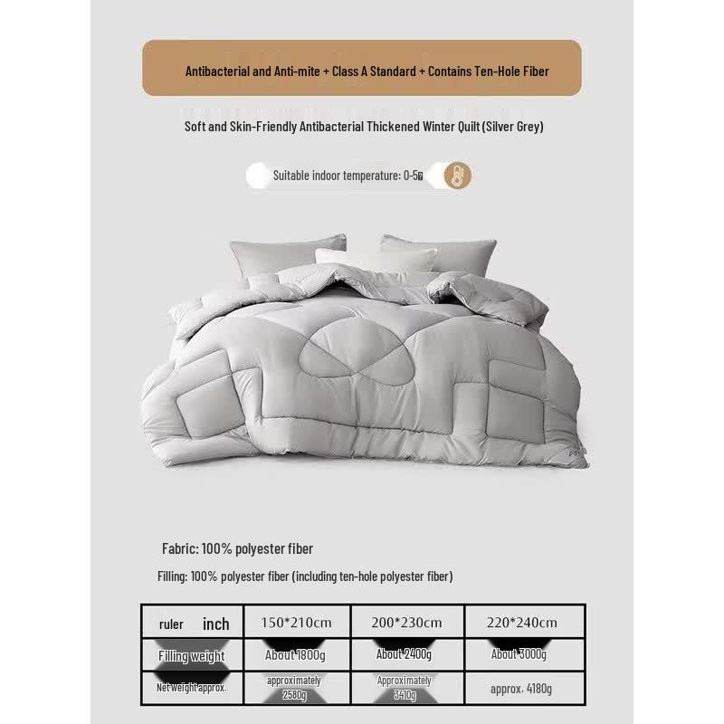Mercury Home Textiles Class A Antibacterial All-Season Fiber Quilt