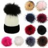 Faux Women Diy Raccoon Fur Pom Poms Ball For Knitting Beanie Hats Accessories