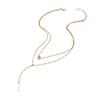 Bar Charm Necklace Adjustable Double Layer Necklace Y-Shaped Necklace Shiny For Gift For Girlfriends Daily Wear Evening Dress