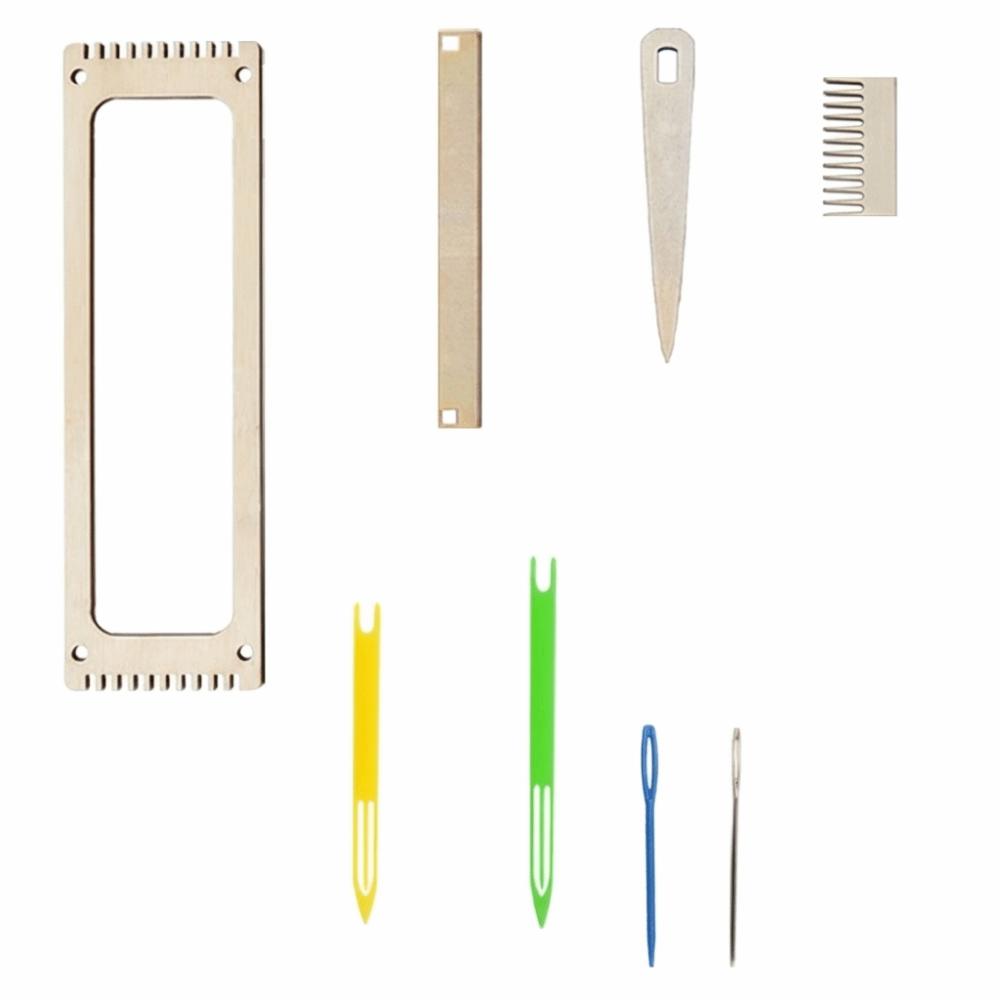 Wooden Hand-Knitting Kit Lightweight Yarn Weaving Tools Mini Loom Machine  Weaving Lover