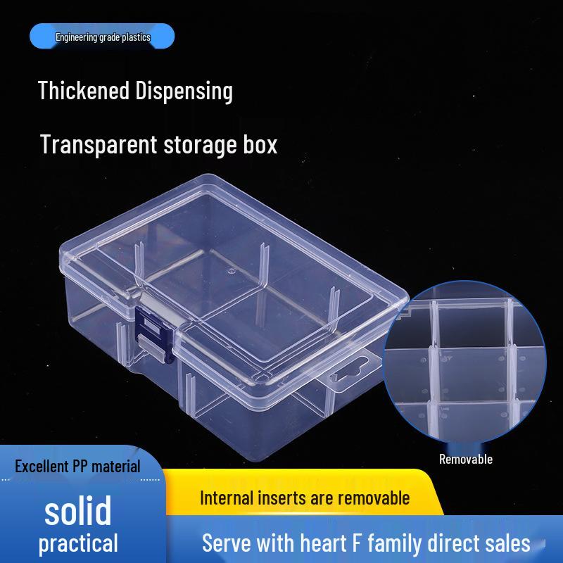 Large 6-Compartment Transparent Storage Box with Lid for Quilts, Jewelry, and Tools