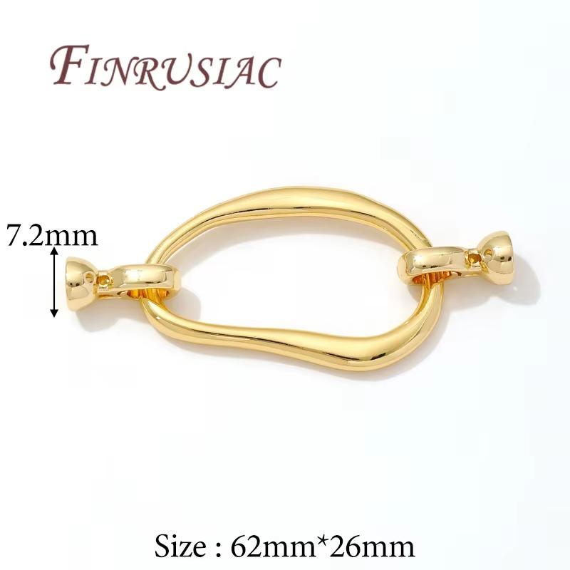 18K Gold Plated Connector Clasps Accessories For Bracelets,Brass Metal Locks For Jewelry,Fasteners Clasp,DIY Necklace Findings