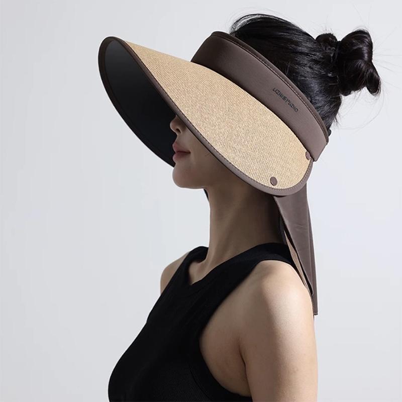 Summer Outdoor Wide Brim Sun Hat Foldable Portable Bucket Hat Women’s Fashion for Beach and Travel