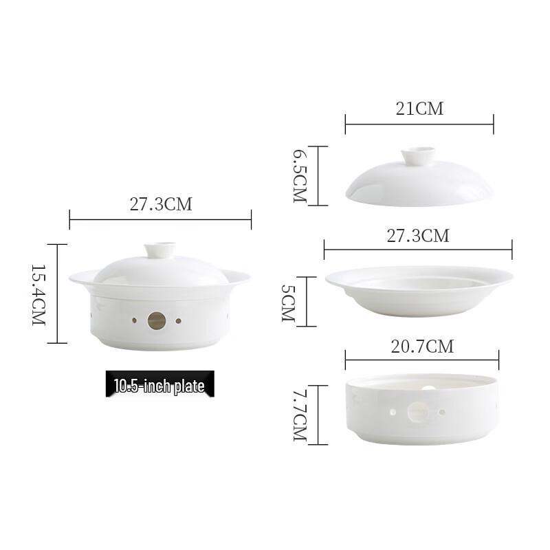 Ceramic Warming Serving Dish with Candle Heater