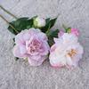 1Pc  Artificial Flower Realistic Easy Care 2-head No Fade Peony Fake Flower for Wedding