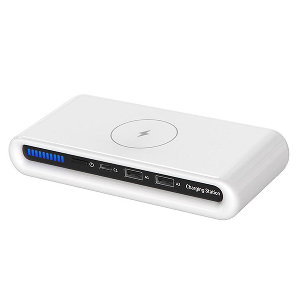 

15 Вт быстрое зарядное устройство USB Type C настольное зарядное устройство для телефона с цветной светодиодной подсветкой беспроводное зарядное устройство для телефона магнитное для iPhone Watch