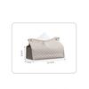 Leather Tissue Box Household Tea Table PU Rattan Leather Tissue Box Desktop Nordic Napkin Holder Storage Box for Living Room