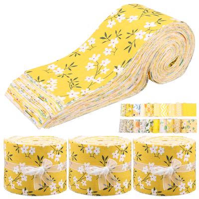 4Packs 160 Pcs Precut Jelly Roll Fabric Soft Cotton Jelly Roll Fabric Strip for Quilting Crafting Sewing DIY Decoration