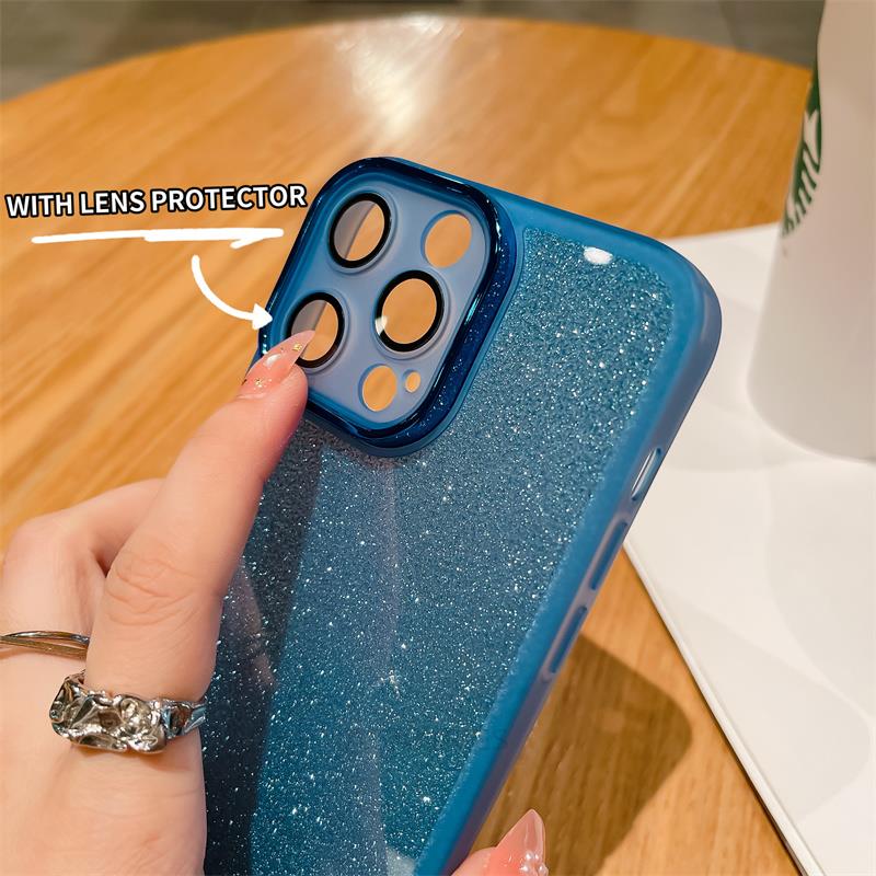 Luxo glitter silicone caso para huawei honor x8 x7 x9 x6 x5 x8a x7a x6s 50x8 6 4g 5g lente de vidro proteger capa traseira nova 9 se