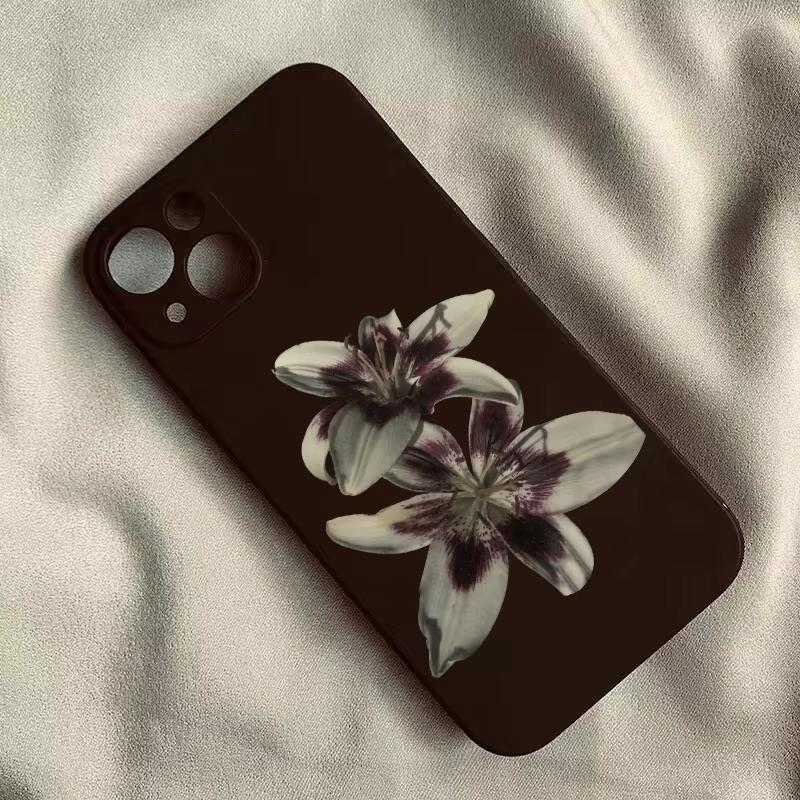 Lily Orchid Flower Print Phone Case For IPhone 17 Air 16 e 15 14 13 12 11 Pro Max Plus Mini SE 2020 2022