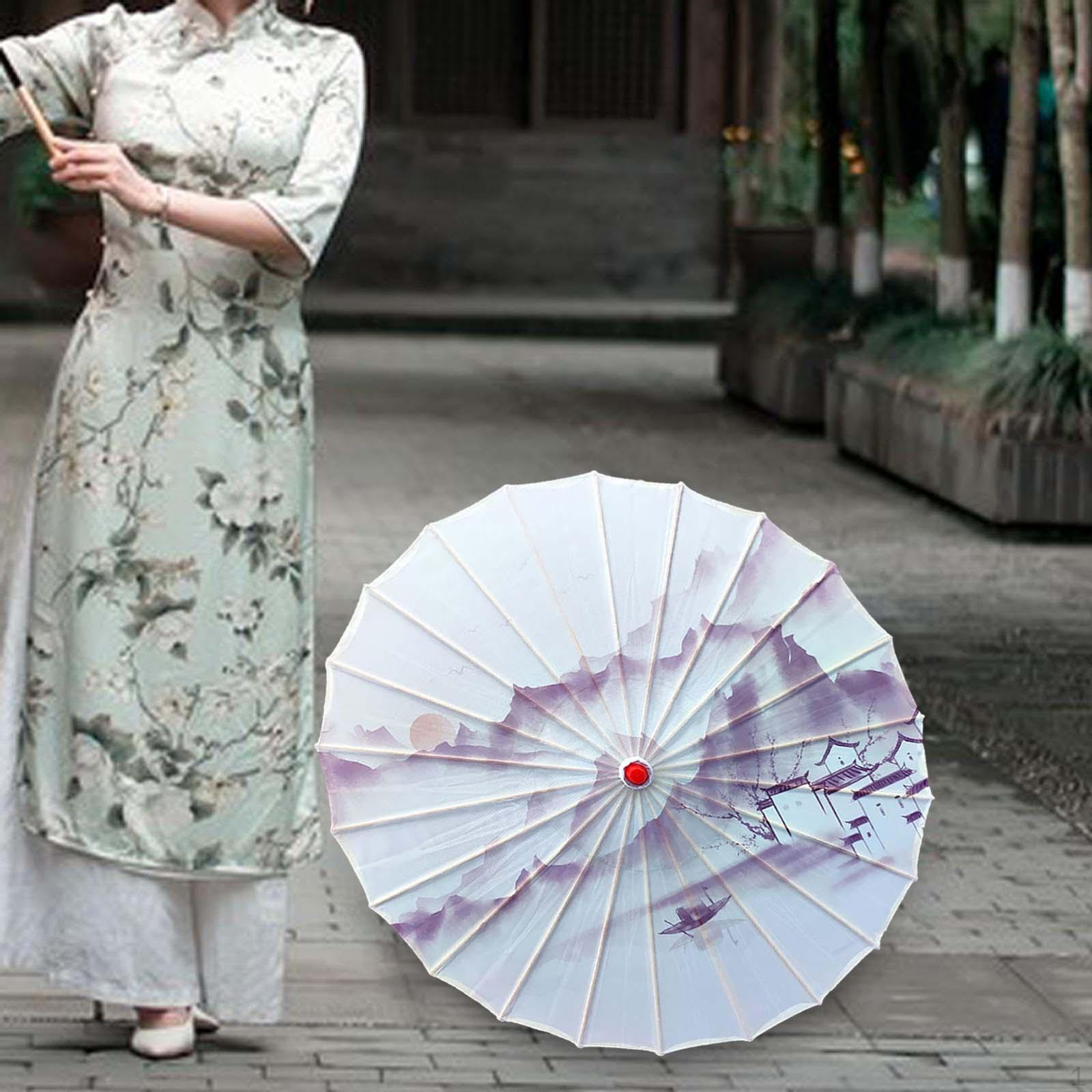 

Китайский масляный бумажный зонтик, восточный зонтик, декоративный, для классических танцев, для