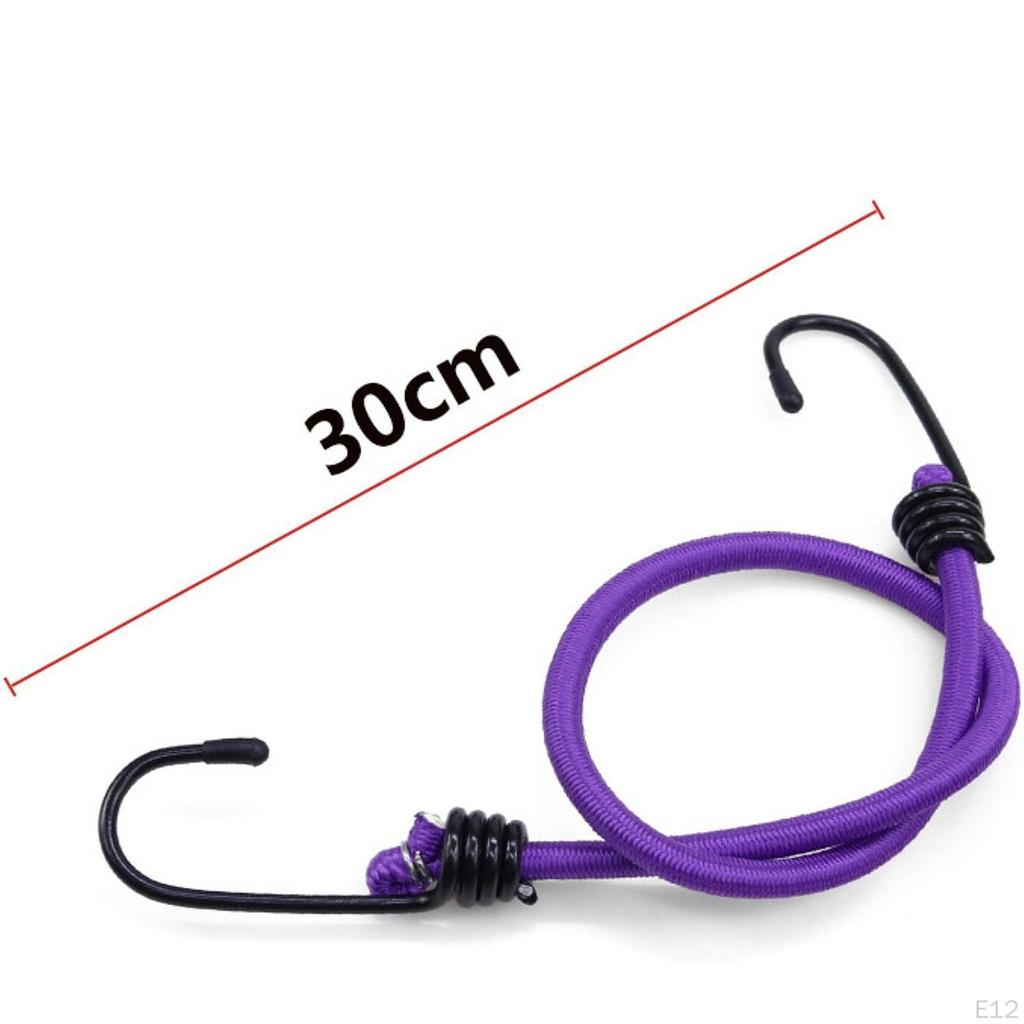 4 Pieces Mini Bungee Cord Small Strap Elastic Rope with Hooks for Trucks