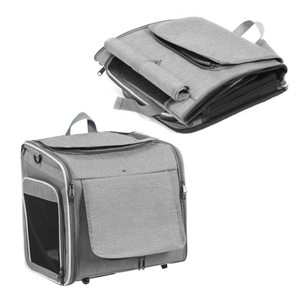 Rozšiřitelný měkký košík na kolo pro psa   Vodotěsný 4 dvířka 4 síťované plochy   Batoh na nosič zvířat na kolo