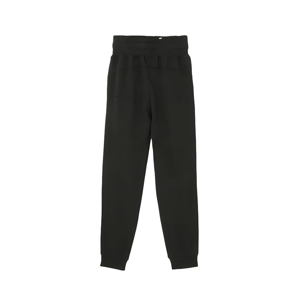 Puma High-Waist Comfortable Solid Color Drawstring Logo Knit Sports Pants Women pants Black 686068-01