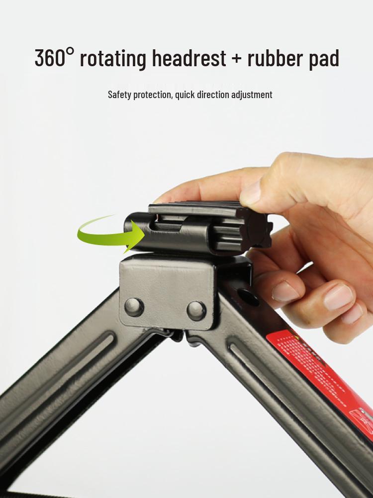 Sedan Lastik Değişimi İçin Kauçuk Pedli Tunaide El Kranklı Makaslı Araba Kriko