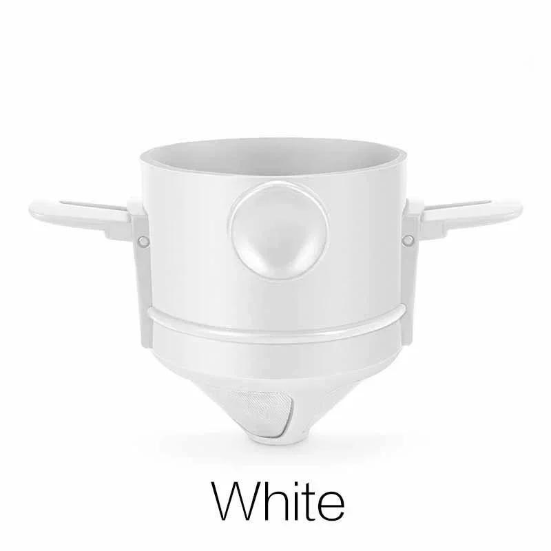 

Portable Reusable Stainless Steel Coffee Filter Cup Tea Filter Home Kitchen Dropper Holder белый