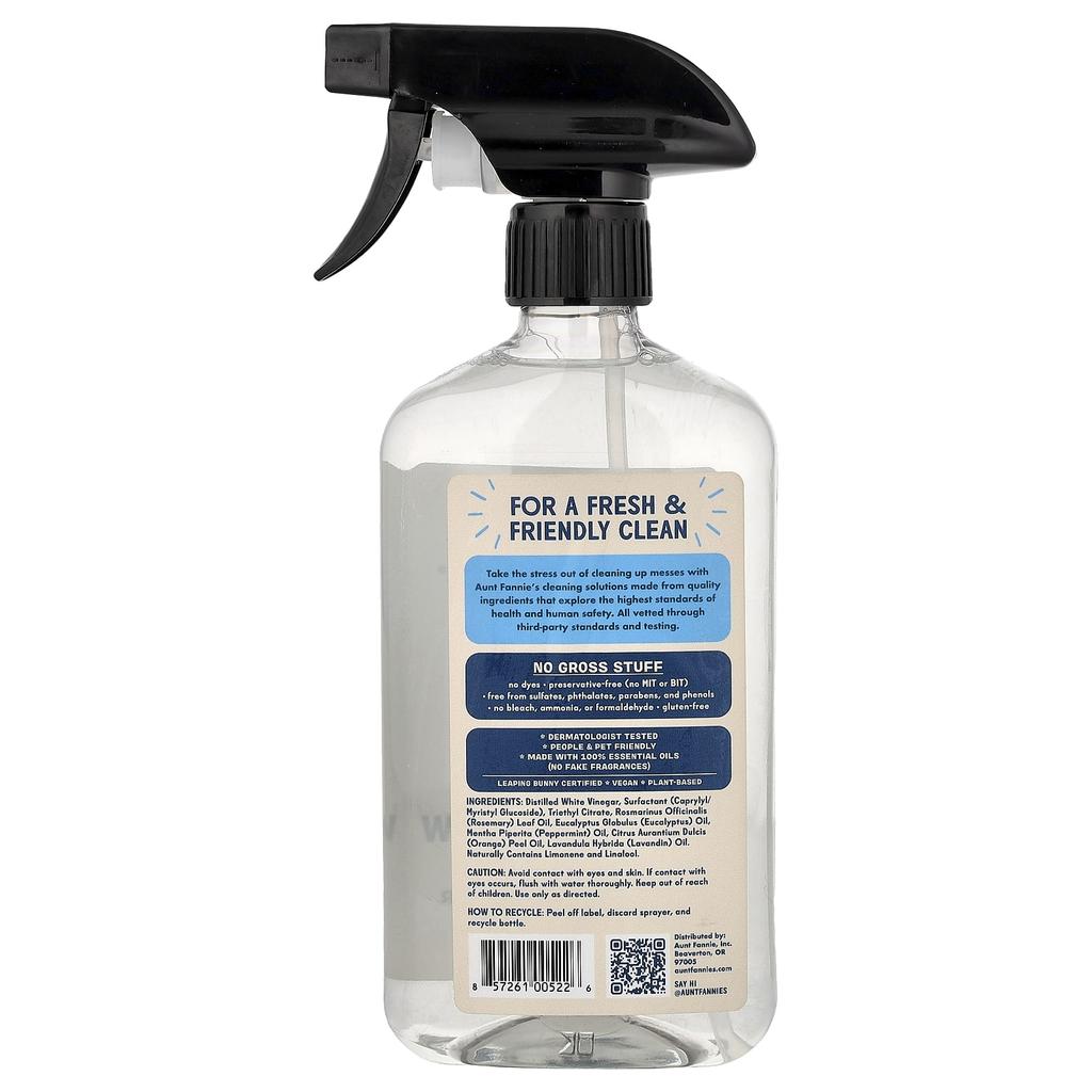 Aunt Fannie's, Glass and Window Cleaner, , 500ml (16.9 Fl Oz)