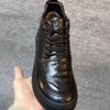 Herrenschuhe Leder Frühling Business Casual Lederschuhe Neuer Trend Vielseitige Plateau Rutschfeste Britischer Stil Schuhe Herren