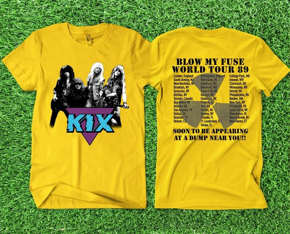 KIX Band T-Shirt, Kix Blow My Fuse Tour 1989 T Shirt BL278 Unisex T-Shirt XXXL