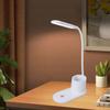 LED Desk Lamp Touch Control Flexible Arm Small Table Light with Wireless   Pen Holder for Dorm Bedroom