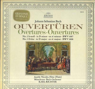 LP Record AURELE NICOLET MUNCHENER BACHORCH  J. S. Bach Overtures No. 2 Hmoll  198272 ARCHIV 1978 Europe Classical Used
