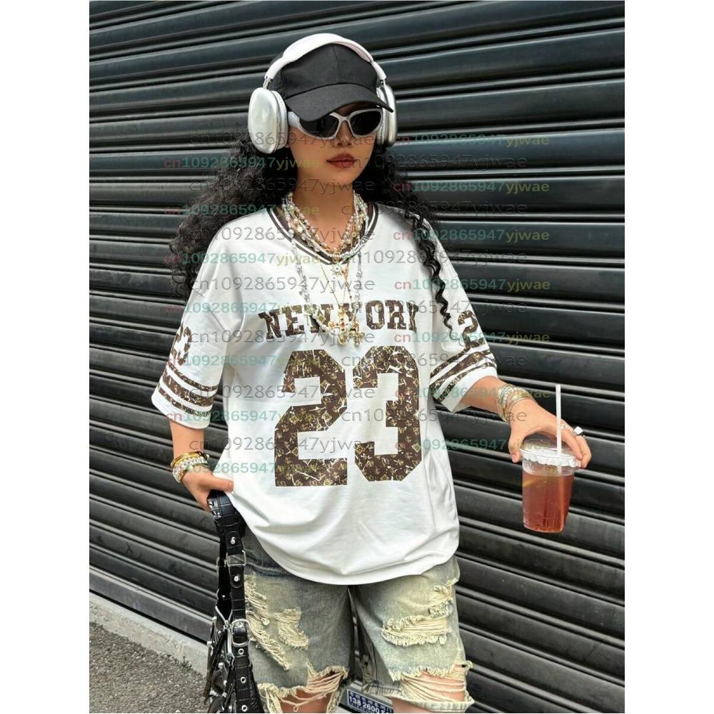 Damen Herren Größe 28 T-Shirt Fußballtrikot Stil Kurzarm T-Shirt Grafik-T-Shirt Baseballtrikots Streifen Große Größen -Shirt