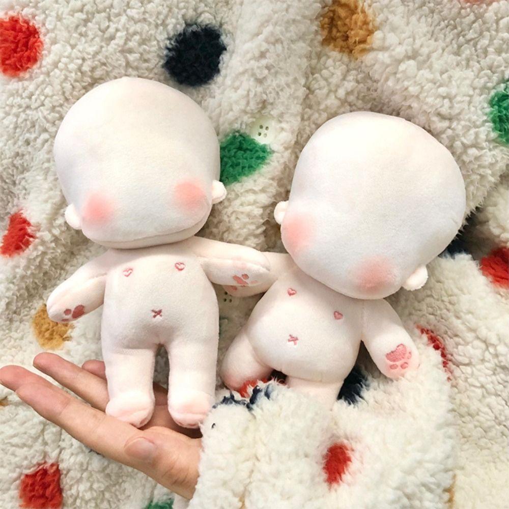 Embroidery Blank Cotton Stuffed Toy Stuffed DIY Idoll Doll  Girl Gift
