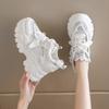 Fashion Breathable Mesh Platform Sneakers Women Spring Thick Bottom Non-Slip Casual Shoes Woman Lace-Up Chunky Sole Sports Shoes Ladies