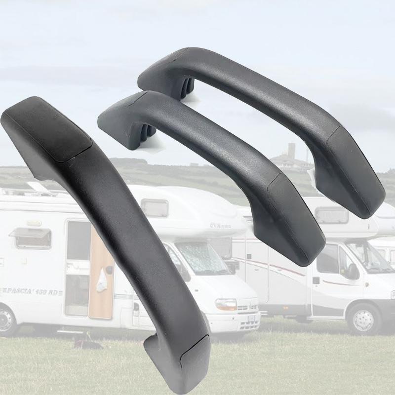 175mm RV Trailer Grab Handle Set with Hole Covers, 1/2Pcs Universal Pull Door Handles for Caravan Motorhome Van
