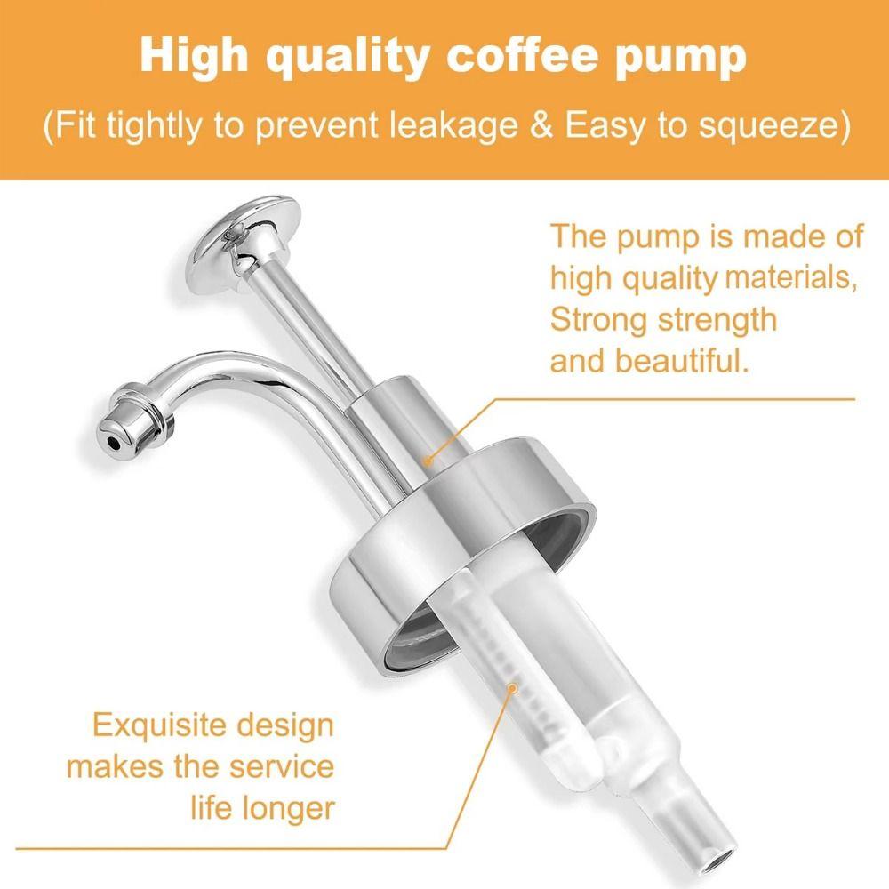 Press Type Glass Soap Pump Dispenser Square Clear Coffee Syrup Container  Kitchen
