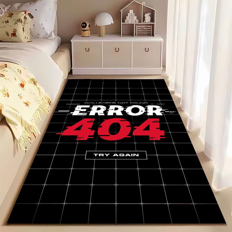 Error 404 Glitch Design Carpet Suitable As a Non-slip Mat for the Living Room or Bedroom Sofa