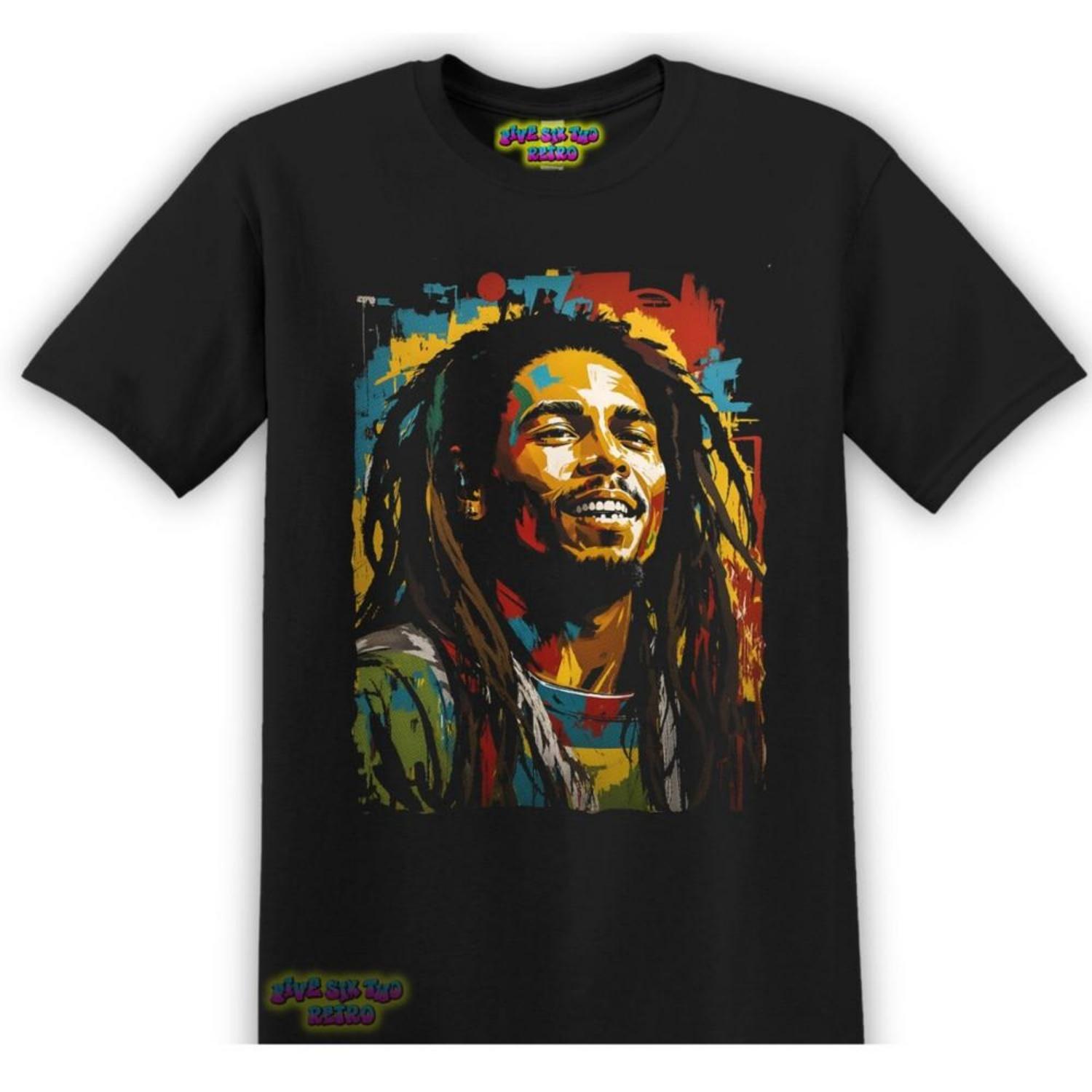 Футболка с изображением Боба Марли и группы Reggae Черная S3XL Унисекс(2) S