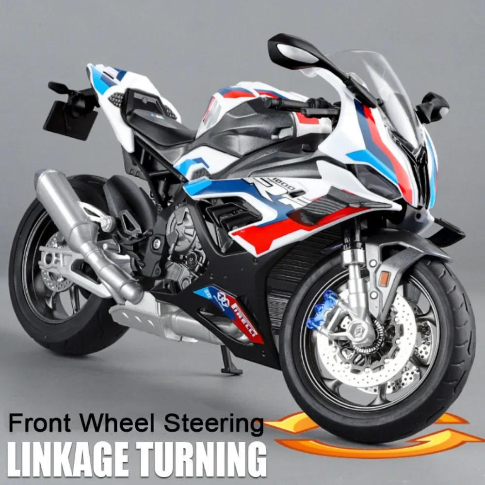 1/9 BMW RR1000 Motorcycles Alloy Diecast Toys Cars Models Miniature Motorcycle Toy Kids Festival Gifts Alloy Motorcycle Model