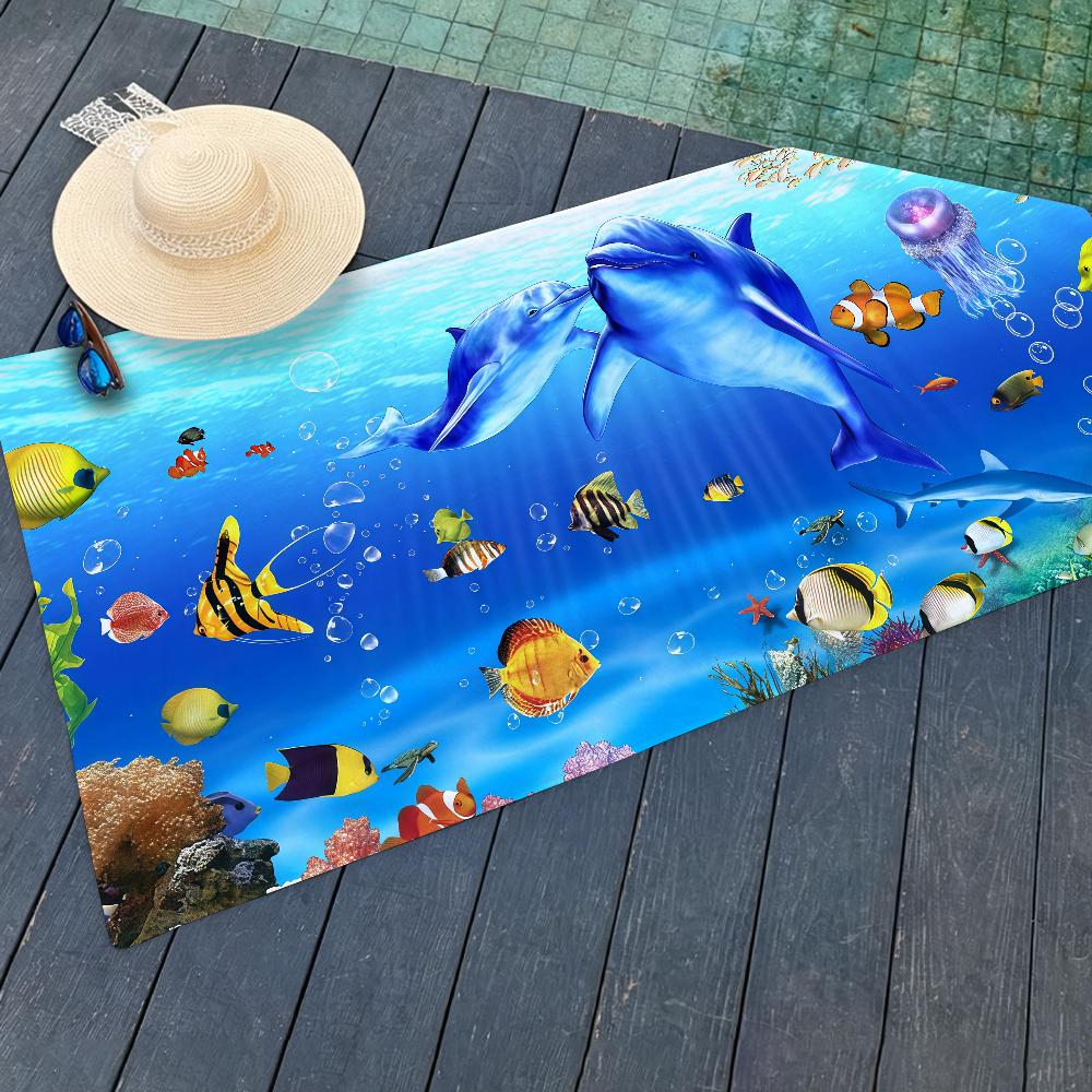 Sea World Towel Yoga Gym Yoga Gym Lightweight Portable for Swimming Beach Travel Sports Accessories Sandproof