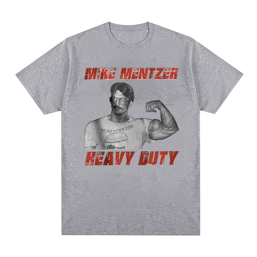2025 Summer Vintage Mike Mentzer Graphic Man Bodybuilder Print Short Sleeve Men's 100% Pure Cotton Printed T-shirt Streetwear