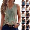 Womens Tank Tops Sleeveless Loose Fit Tops V Neck Pleated Shirts Basic Tees